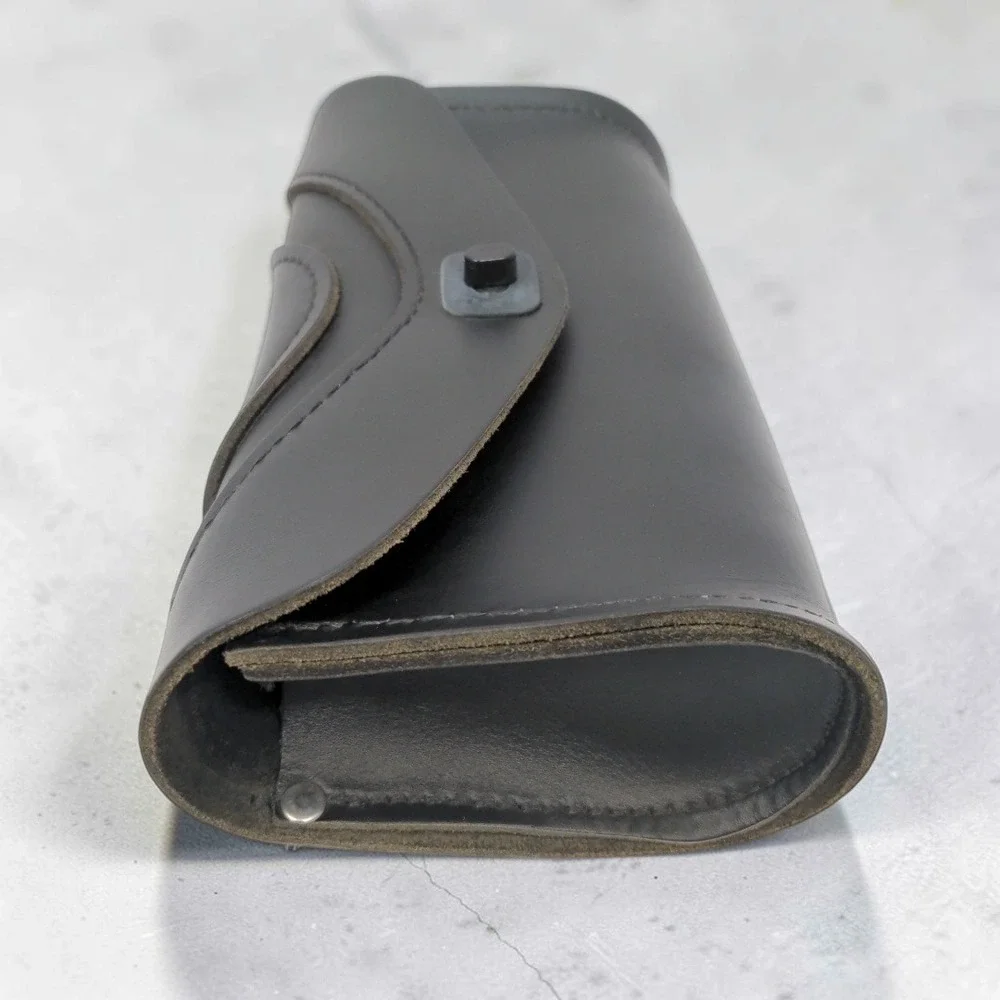 VTG 90s Harley Davidson Leather Windshield Pouch Bag USA Turn Lock Mounting HTF